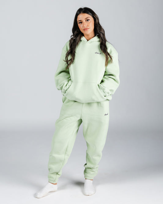 size: Model is 5'5 wearing size S | color: Green Tea