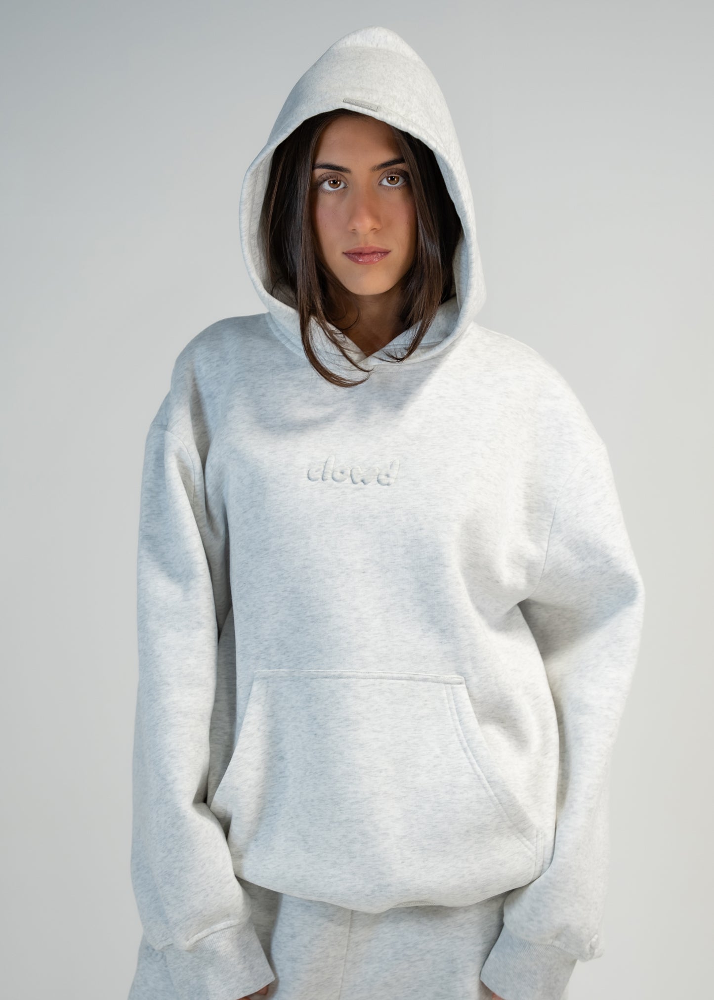 size: Mariah is 5'7 wearing size L | color: Heather Grey